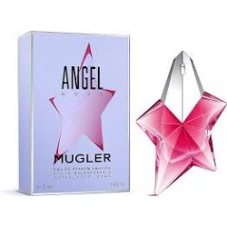 "Mugler Angel Nova: A vibrant, fruity, woody, rose, modern."