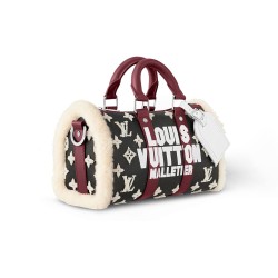Louis Vuitton Shearling Keepall 25 shop Limited Edition LV Bag
