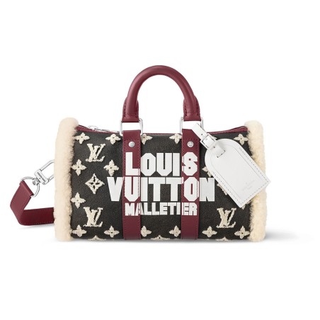 Louis Vuitton Shearling Keepall 25 shop Limited Edition LV Bag