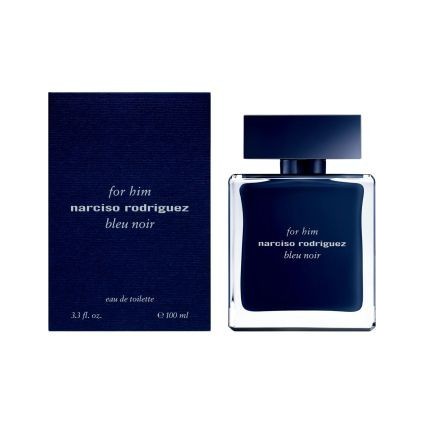 "Narciso Rodriguez For Him Bleu Noir: A mysterious, captivating woody musc."