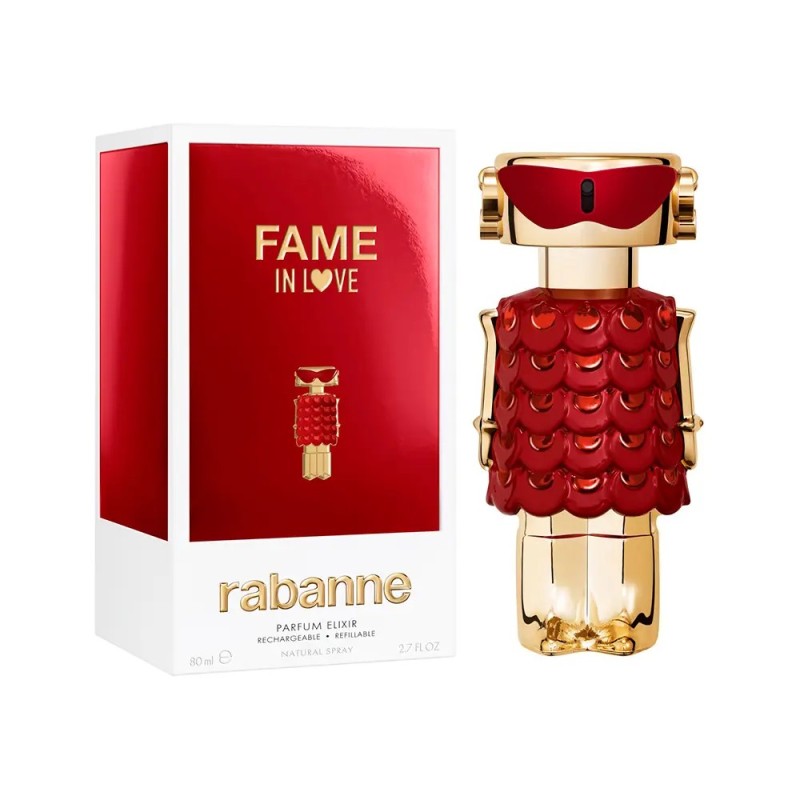 "Paco Rabanne Fame In Love Elixir – Intense Floral Gourmand Perfume for Women"