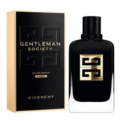 "Givenchy Gentleman Society Ambrée: A warm, rich, and sophisticated amber woody floral for men."