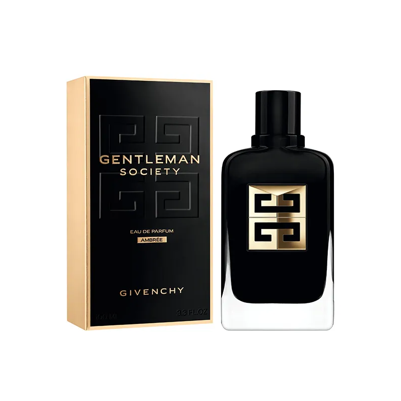 "Givenchy Gentleman Society Ambrée: A warm, rich, and sophisticated amber woody floral for men." "Givenchy Gentleman Society Ambrée: A warm, rich, and sophisticated amber woody floral for men."
