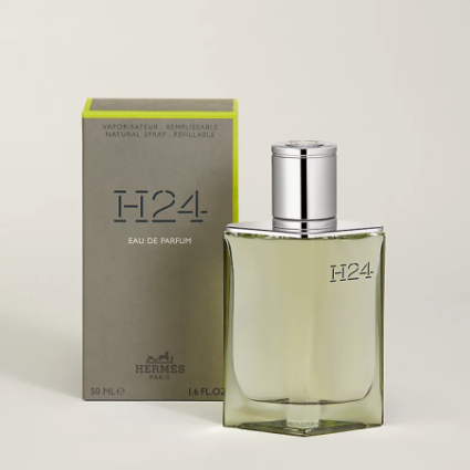 "Hermès H24 Parfum: An intense, sophisticated aromatic metallic."