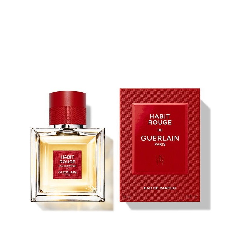 "Guerlain Habit Rouge EDP: A rich, warm, oriental woody for men." "Guerlain Habit Rouge EDP: A rich, warm, oriental woody for men."