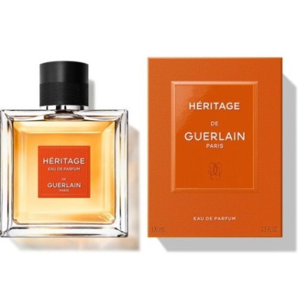 "Guerlain Heritage EDP: A rich, warm, and sophisticated oriental woody scent for men."