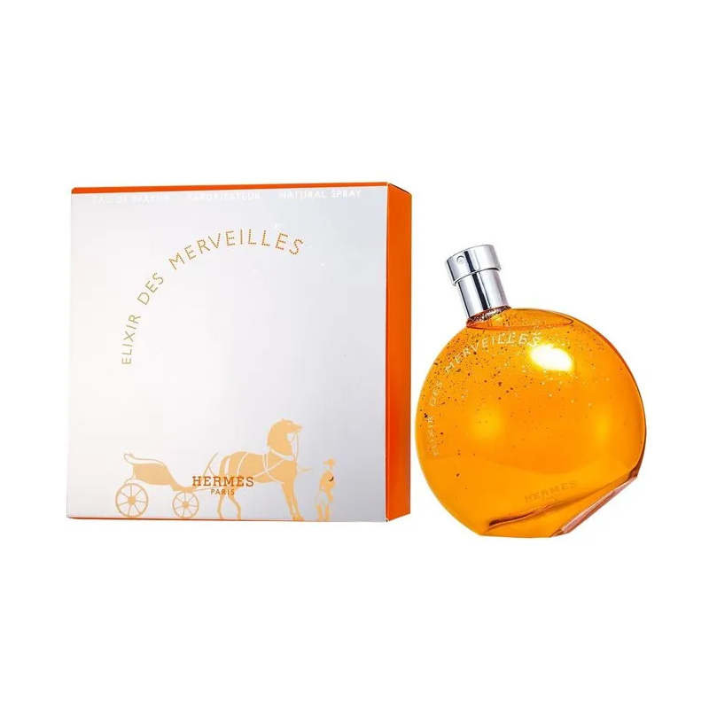 "Hermès Elixir des Merveilles: A warm, amber, woody, resinous scent." "Hermès Elixir des Merveilles: A warm, amber, woody, resinous scent."