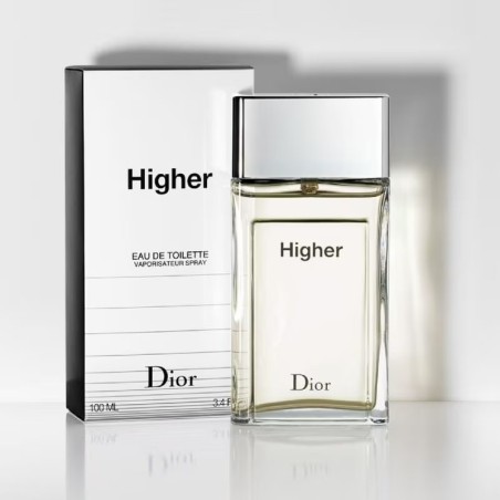 "Dior Higher: A fresh, vibrant, aromatic woody for men."