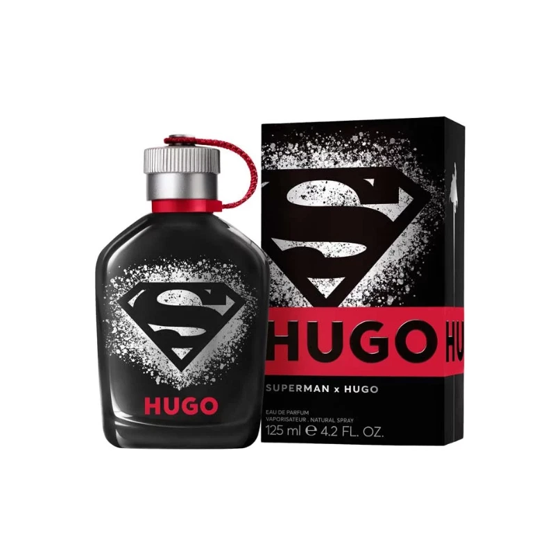 "Hugo Boss Superman X Hugo: An icy, fresh, woody fougère." "Hugo Boss Superman X Hugo: An icy, fresh, woody fougère."