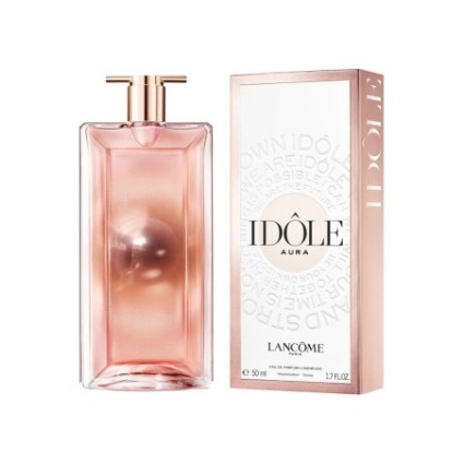 "Lancôme Idôle Aura: A radiant, warm, floral salted vanilla."