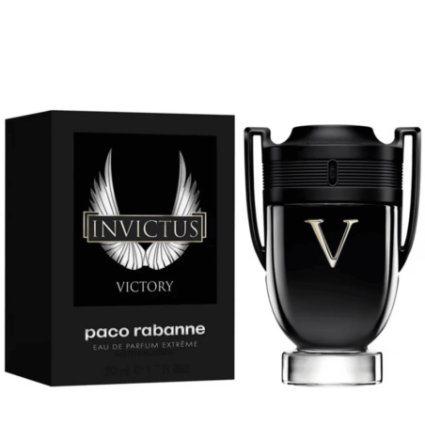 "Paco Rabanne Invictus Victory: An intense, fresh amber woody."