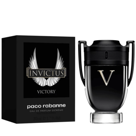 "Paco Rabanne Invictus Victory: An intense, fresh amber woody."