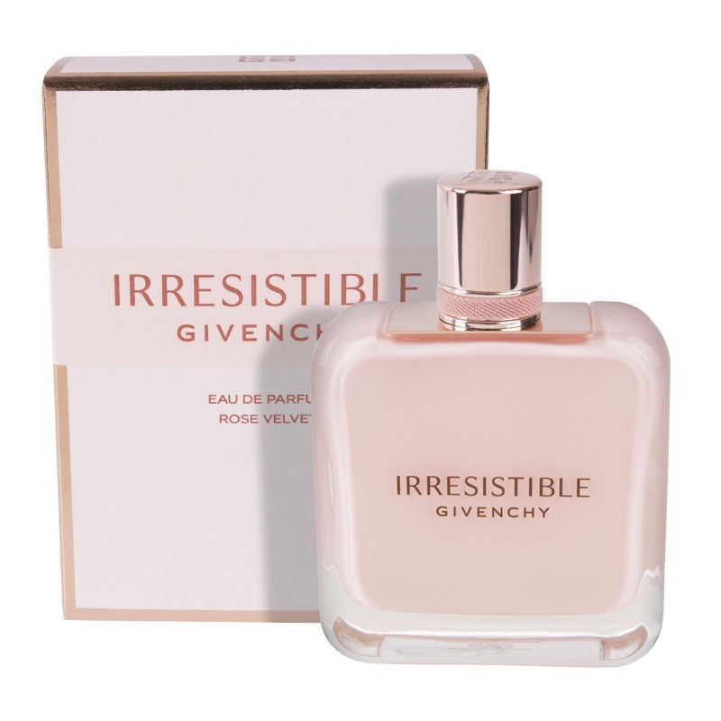 "Givenchy Irresistible Rose Velvet: A soft, powdery, musky rose." "Givenchy Irresistible Rose Velvet: A soft, powdery, musky rose."