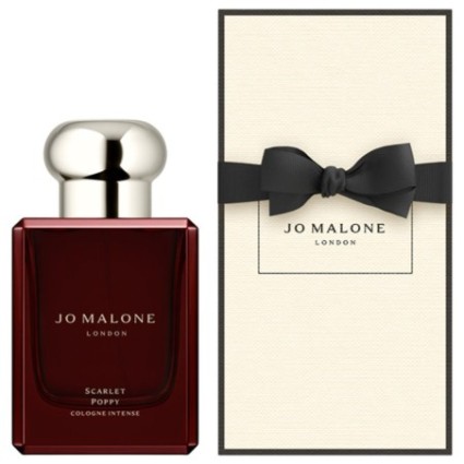 "Jo Malone Scarlet Poppy: Velvety, opulent, ambery floral."