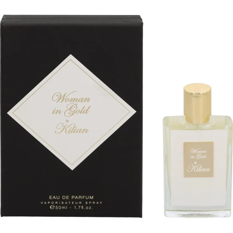"Kilian Woman in Gold: A luminous, aldehydic, rose, vanilla." "Kilian Woman in Gold: A luminous, aldehydic, rose, vanilla."