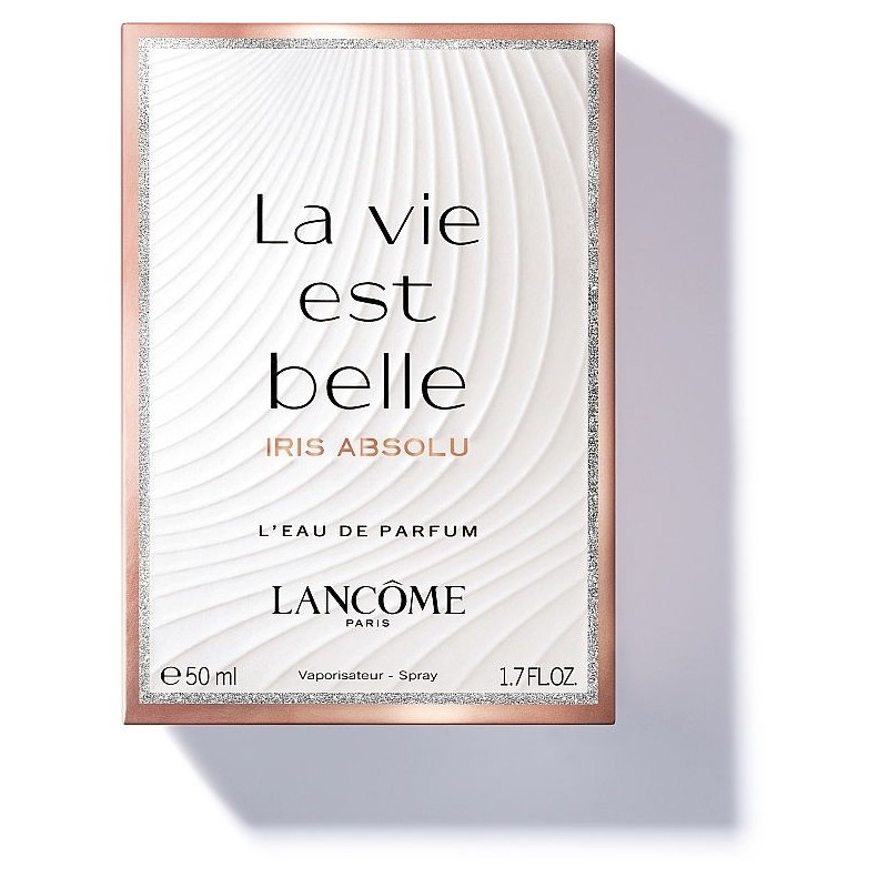 "Lancôme La Vie est Belle Iris Absolu: Rich, intense, floral iris." "Lancôme La Vie est Belle Iris Absolu: Rich, intense, floral iris."