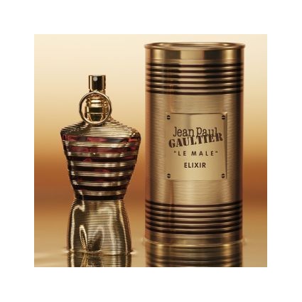"JPG Le Male Elixir: A powerful, ambery, woody, aromatic elixir."