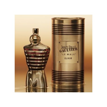 "JPG Le Male Elixir: A powerful, ambery, woody, aromatic elixir."