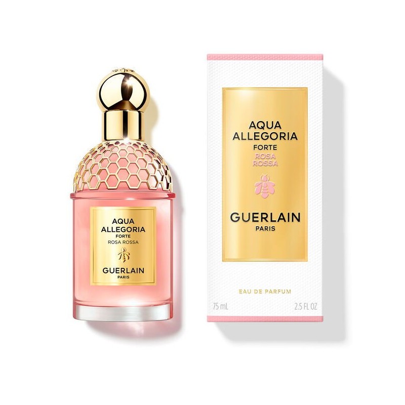 "Guerlain Aqua Allegoria Forte Rosa Rossa: A vibrant, intense, rose." "Guerlain Aqua Allegoria Forte Rosa Rossa: A vibrant, intense, rose."