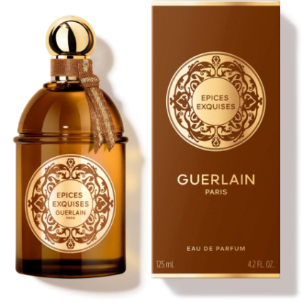 "Guerlain Épices Exquises: Warm, coffee, pepper, elegant spice."