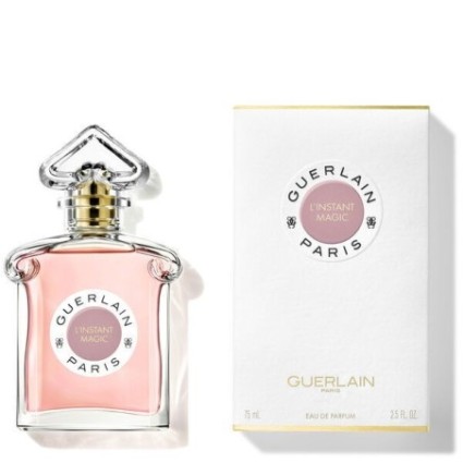 "Guerlain L'Instant Magic: A soft, powdery, musky, vanilla."