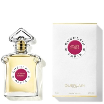 "Guerlain Champs Elysées: A cheerful, radiant, floral tribute."