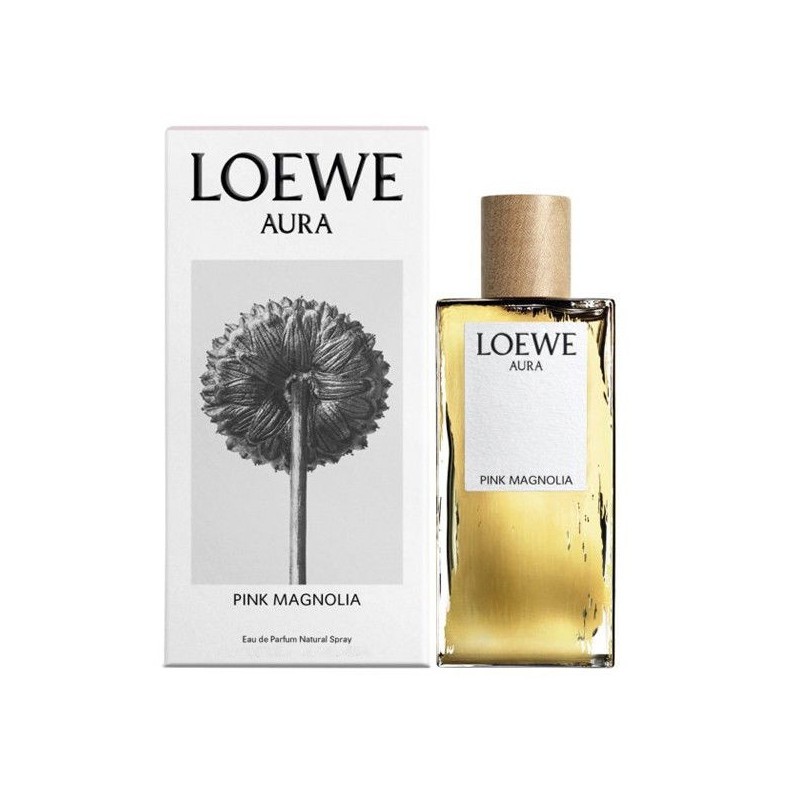 "Loewe Aura Pink Magnolia: A delicate, floral, musky, fruity." "Loewe Aura Pink Magnolia: A delicate, floral, musky, fruity."