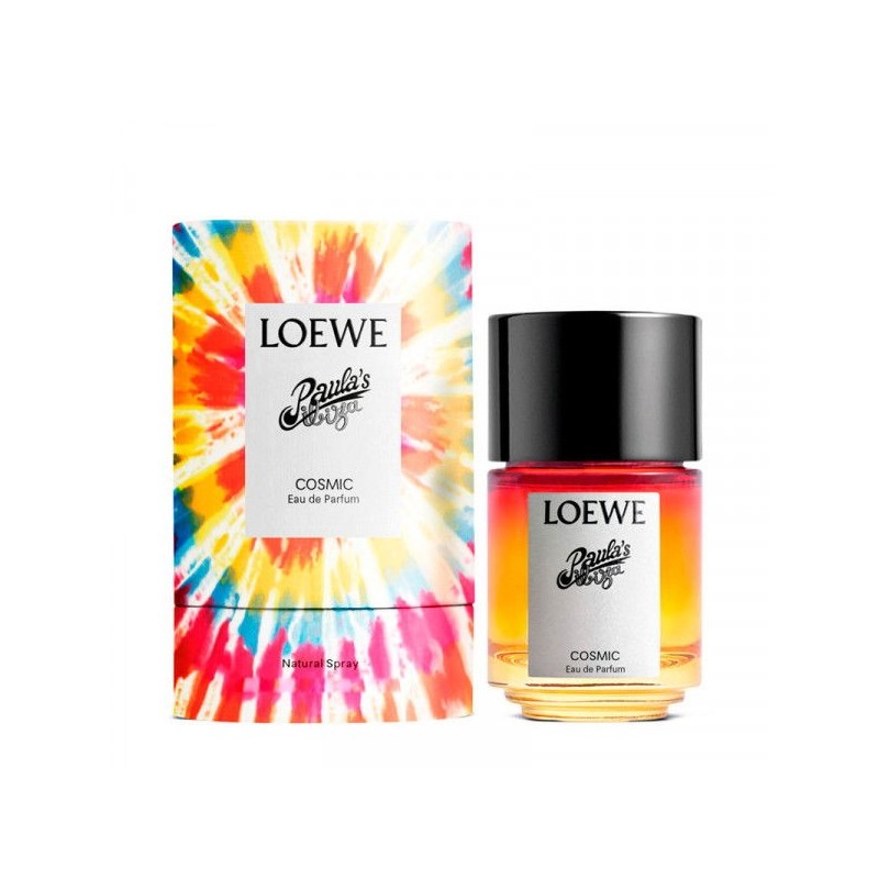 "Loewe Paula's Ibiza Cosmic: Fruity, aquatic, woody, vibrant, playful." "Loewe Paula's Ibiza Cosmic: Fruity, aquatic, woody, vibrant, playful."