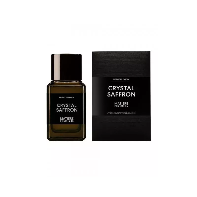 "Matière Première Crystal Saffron Extrait: Pure, luminous saffron." "Matière Première Crystal Saffron Extrait: Pure, luminous saffron."