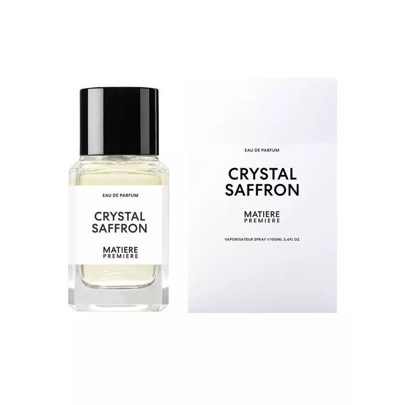 "Matière Première Crystal Saffron: A luminous, spicy, woody saffron." "Matière Première Crystal Saffron: A luminous, spicy, woody saffron."