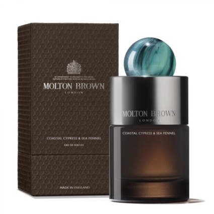 "Molton Brown Coastal: A fresh, marine, aromatic, woody scent."