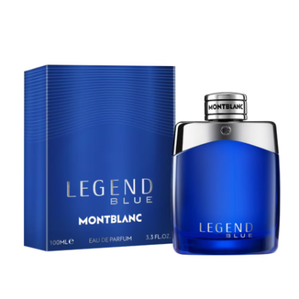 "Montblanc Legend Blue: Fresh, woody, amber, aquatic fougère."