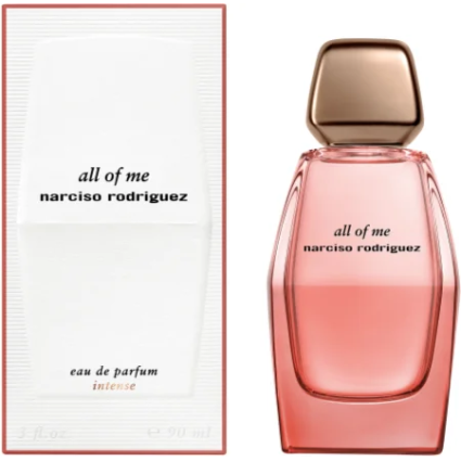 "Narciso All Of Me Intense: A deep, rich, amber, woody floral musk."