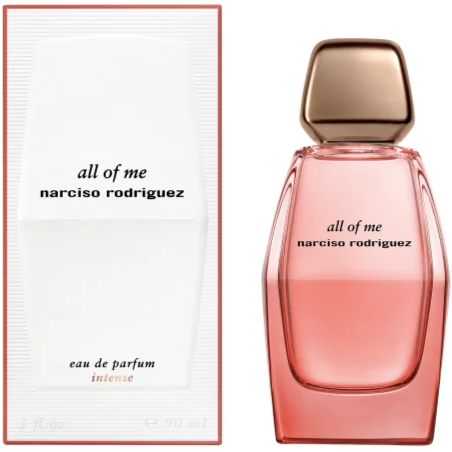 "Narciso All Of Me Intense: A deep, rich, amber, woody floral musk."