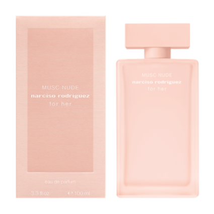 "Narciso For Her Musc Nude: A soft, delicate, rosy, warm musk."
