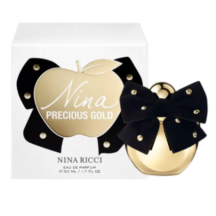 "Nina Ricci Nina Precious Gold: A sparkling, fruity, floral, sweet."