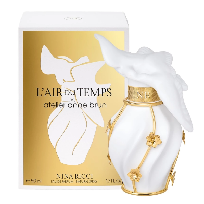 "Nina Ricci L'Air du Temps Anne Brun: A radiant, gold-infused floral." "Nina Ricci L'Air du Temps Anne Brun: A radiant, gold-infused floral."