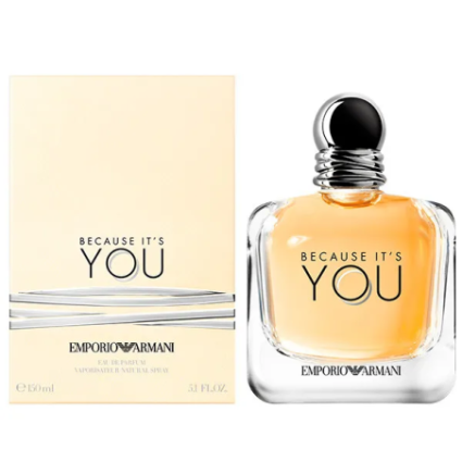 "Armani Because It's You: A sweet, fruity, vanilla, modern."