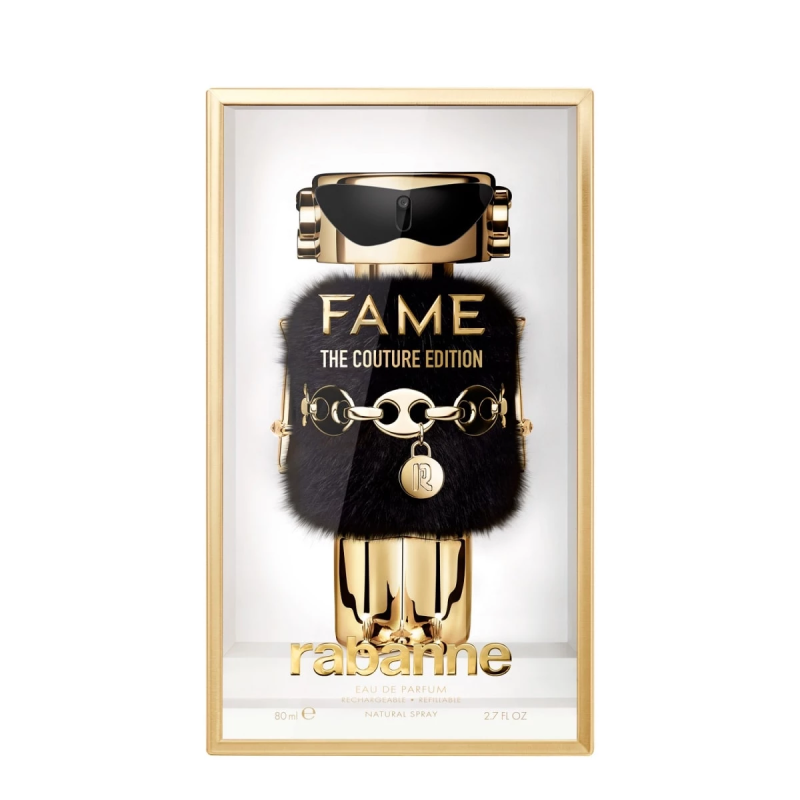 "Paco Rabanne Fame Couture: A playful, fruity, jasmine, mango." "Paco Rabanne Fame Couture: A playful, fruity, jasmine, mango."