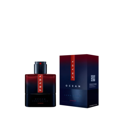 "Prada Luna Rossa Ocean Le Parfum: Deep, woody, vanilla, marine."