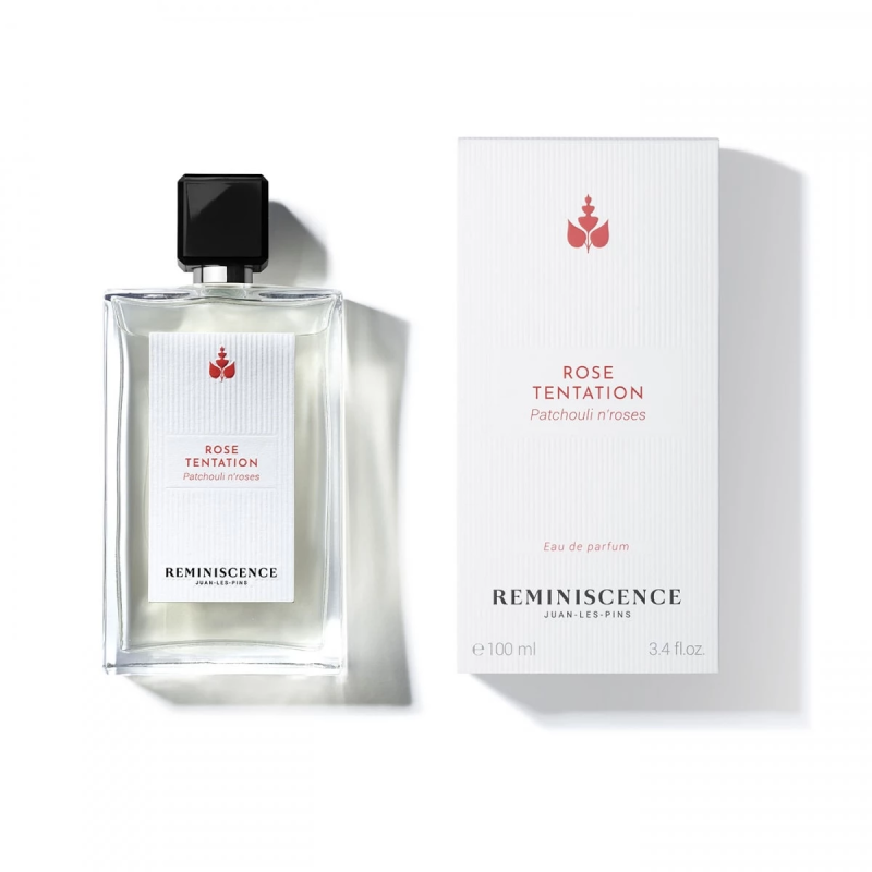 "Réminiscence Rose Tentation: A captivating, rose, patchouli." "Réminiscence Rose Tentation: A captivating, rose, patchouli."