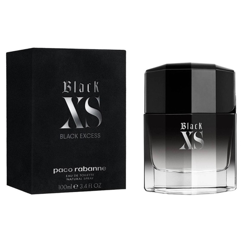 "Paco Rabanne Black XS Excess: A bold, woody, aromatic, intense." "Paco Rabanne Black XS Excess: A bold, woody, aromatic, intense."