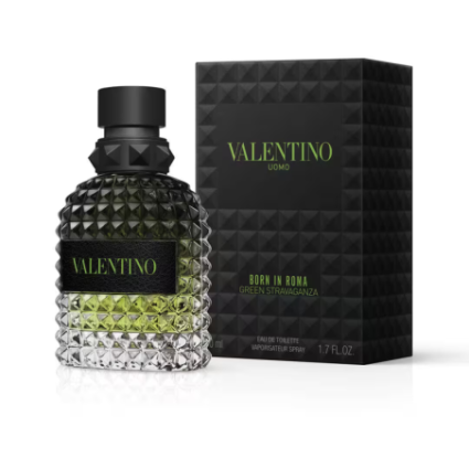"Valentino Uomo Green: A fresh, green, woody, spicy, bold."