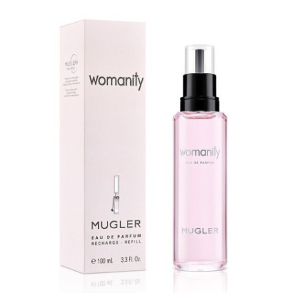 "Mugler Womanity: A unique, sweet-savory fig, caviar, woody scent."