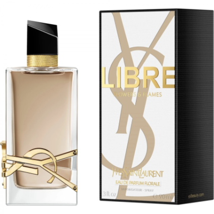 "YSL Libre Flowers & Flames: A fiery, amber, floral, vanilla."