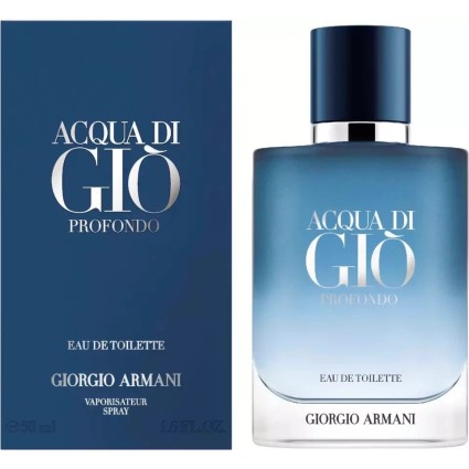"Armani Acqua di Giò Profondo EDT: Deep, aquatic, mineral, fresh."