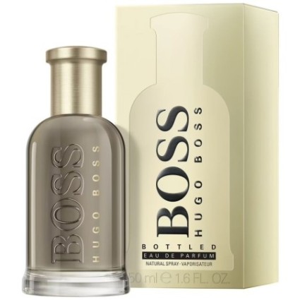 "Boss Bottled EDP: A warm, woody, spicy, apple, modern."