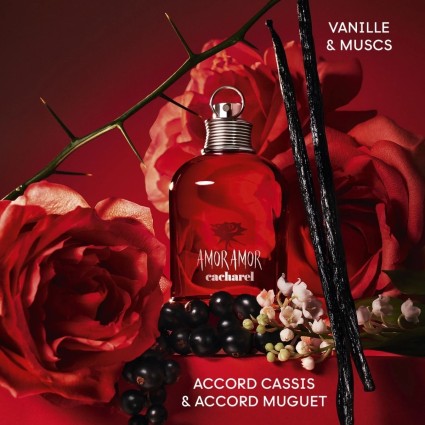 "Cacharel Amor Amor: A sweet, fruity, vanilla, passionate."