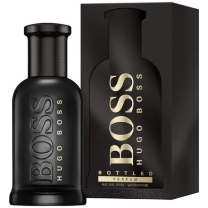 "Hugo Boss Bottled Le Parfum: An intense, woody, leather, fig, warm."